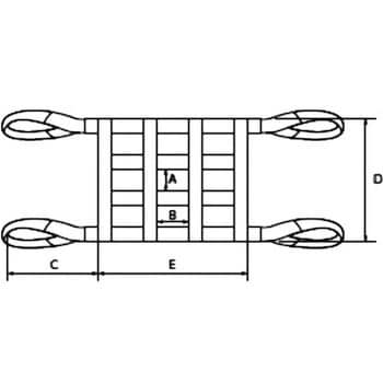 モッコ H型ベルトスリング オーエッチ工業 アイタイプ繊維スリング