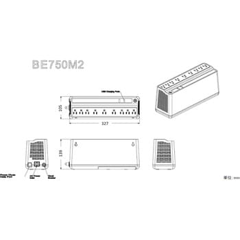 BE750M2-JP 無停電電源装置 UPS 常時商用給電 長寿命バッテリー 矩形波 ...