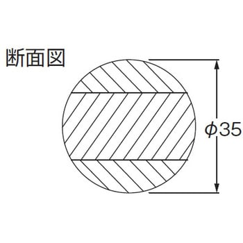 HR-35-N 集成材 丸棒手摺 Φ35×4m 「New六甲」 1本 水上(MIZUKAMI