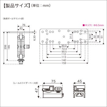 20Z0209 魚探ボールマウント 1セット BMO JAPAN(ビーエムオージャパン