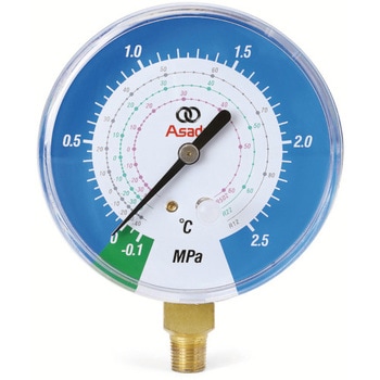 R12等用低圧連成計Φ80mm アサダ