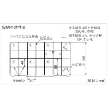 PB-360 パーツボックス TRUSCO 仕切りあり 奥行230mm高さ71mm PB-360