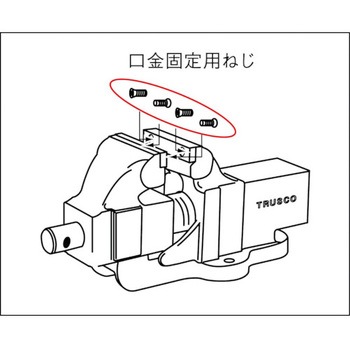 Q型バイスQU-75用 口金用ねじセット TRUSCO
