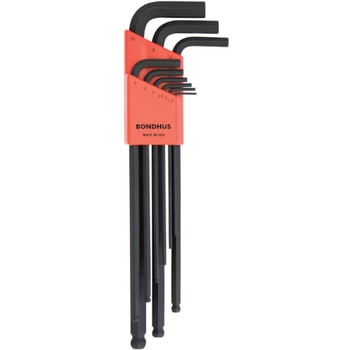 ボールポイントLーレンチ エクストラロング ミリ9pcs. BONDHUS