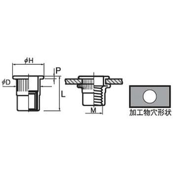 Sph535rlt ポップナット ポップリベット ファスナー 材質 スチール 寸法l 13 5mm Sph535rlt 1パック 4個 通販モノタロウ