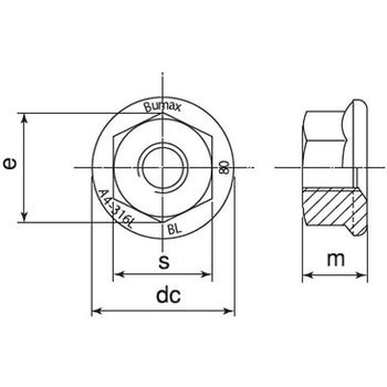 SUS-8.8 緩み止めナットフランジタイプ(SUS316L) - BUMAX