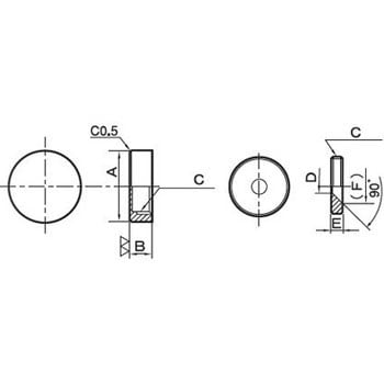 C-12 ECO-BS 鏡止めナットC(黄銅(低カドミ材)/クローム) 1パック(2