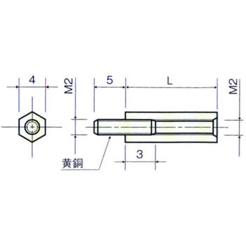 POM 六角ねじ込接着固定 BS-WE(ジュラコン(R))(パック品) 廣杉計器