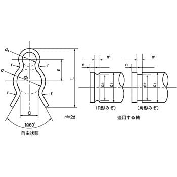 M6 スナップリテーナ(だるまピン)(ステンレス)(小箱) 1箱(2000個) 大陽