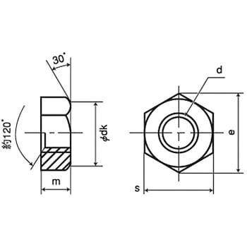 六角ナット 1種 切削 左ねじ(ステンレス)