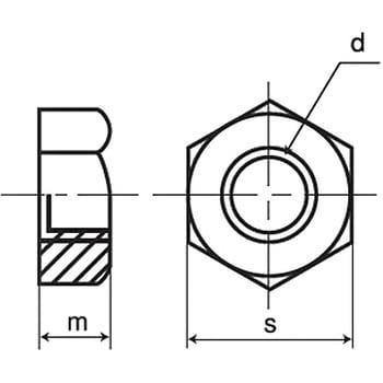 M1.7 六角ナット 1種 切削(黄銅(低カドミ材)/生地)(小箱) 1箱(5000個