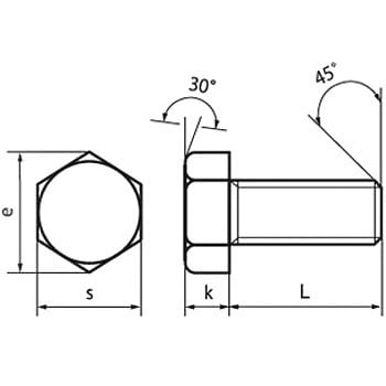 6×55 六角ボルト 全ねじ(SUS316L) 1パック(2個) 大阪魂 【通販サイト