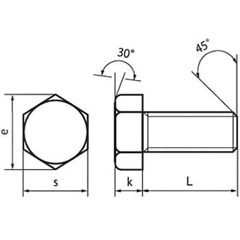 14×80 六角ボルト 全ねじ(鉄/三価ホワイト)(小箱) 1箱(40個) 大阪魂