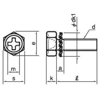 (+)六角アプセットLO=2(外歯W組込)(鉄/クロメート)(小箱) 大阪魂