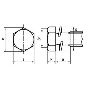 M8×15 小形六角トリーマP=2(SW組込)(鉄/クロメート)(小箱) 1箱(150個