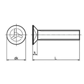 M3×20 TRF/いたずら防止用ねじ トライウィング皿小ねじ (ステンレス