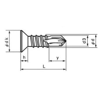 M4×10 ピアス皿小頭 D=6(SUS410/スズ)(小箱) 大阪魂 呼びM4長さ10mm 1