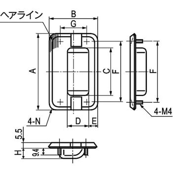 ステンレス掘込取手 栃木屋