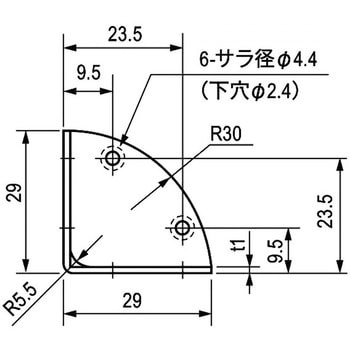 隅金具(T型) 栃木屋