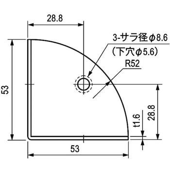 隅金具(三方型) 栃木屋