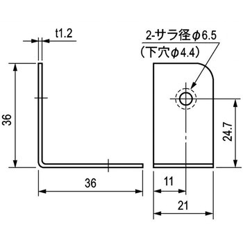 隅金具(二方型) 栃木屋