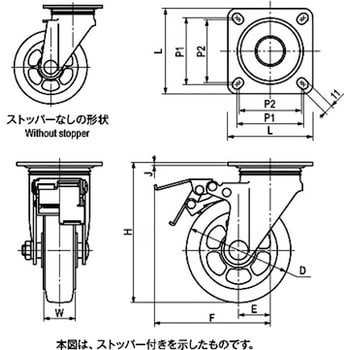 TCA-320S-ARB100 導電アルミホイールキャスター 1個 栃木屋 【通販