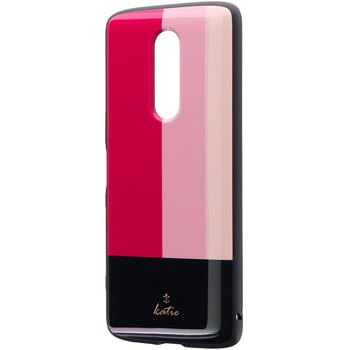 Xperia 1 SO-03L/SOV40/SoftBank 耐衝撃ハイブリッドケース 「PALLET AIR Katie」 トリコロールピンク ストラップホール付 LEPLUS