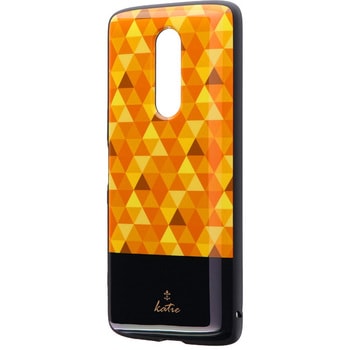 Xperia 1 SO-03L/SOV40/SoftBank 耐衝撃ハイブリッドケース 「PALLET AIR Katie」 モザイクイエロー ストラップホール付 LEPLUS