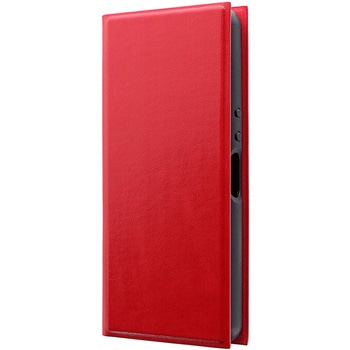 Xperia Ace SO-02L 薄型手帳型ケース 「PRIME」 レッド スタンド機能 LEPLUS