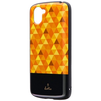 AQUOS R3 SH-04L/SHV44/SoftBank 耐衝撃ハイブリッドケース 「PALLET AIR Katie」 モザイクイエロー ストラップホール付 LEPLUS
