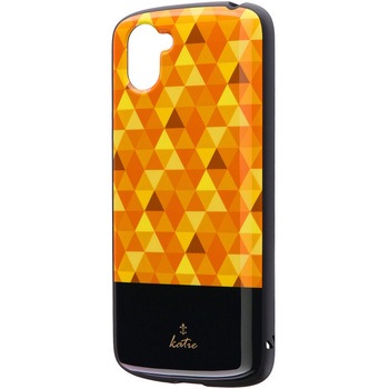 AQUOS R3 SH-04L/SHV44/SoftBank 耐衝撃ハイブリッドケース 「PALLET AIR Katie」 モザイクイエロー ストラップホール付 LEPLUS