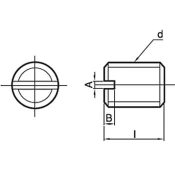 M1.2×2.0 すり割り付止めねじ 平先(ステンレス)(小箱) 1箱(100個) 大阪