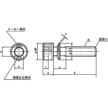 NHセフティソケット(鉄/3価ホワイト)(パック品) 日産ネジ 座金組込