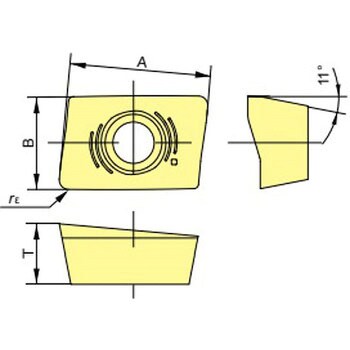 APMT120508R-RS JS1025 アルファラフィングエンドミル AME用インサート