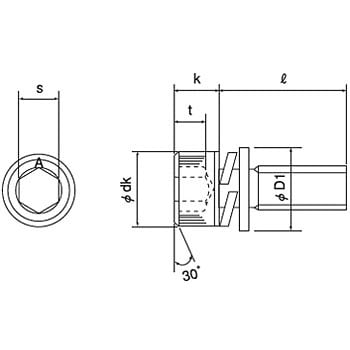 ＷＡソケット ＳＰタイプ【1000個】WAｿｹｯﾄSPﾀｲﾌﾟ 3 X 30 標準(または鉄