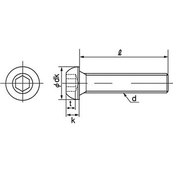六角穴付ボタンボルト UNC(ボタンキャップスクリュー)(ステンレス