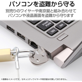 セキュリティワイヤー ロックパーツ 3x7標準スロット・Mini・Nano・Noble対応 ESL-RPA パソコン - エレコム