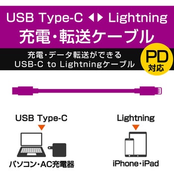 MPA-CL15WH Lightningケーブル C-Lightning 高速充電 認証品 USB