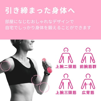 ダンベル スリムタイプ 筋トレ 1個入り 持ちやすい エレコムヘルスケア