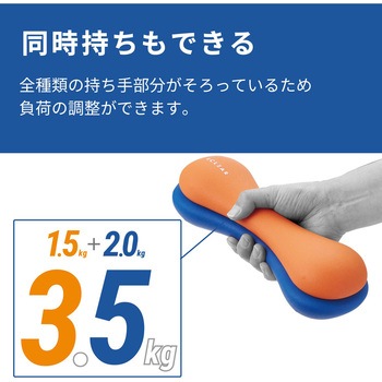 ダンベル スリムタイプ 筋トレ 1個入り 持ちやすい エレコムヘルスケア