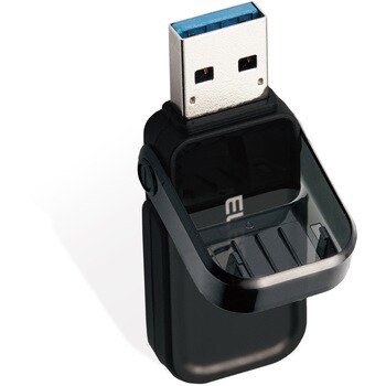 MF-FCU3128GBK USBメモリ USB3.1(Gen1) フリップキャップ式