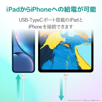 Lightningケーブル C-Lightning 認証品 USB タイプC ライトニング スマートフォン タブレット エレコム