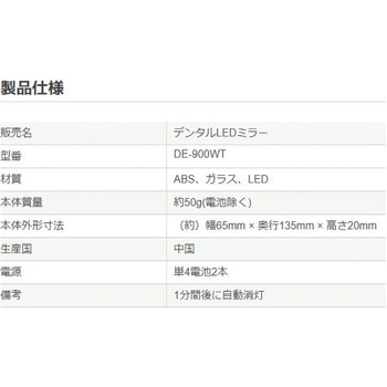 オーラルドクター LED デンタル ミラー エイコー(EIKO)