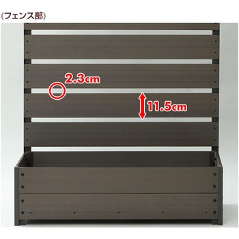 人工木 プランターフェンス 高さ150/180cm YAMAZEN(山善)