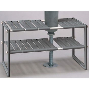 シンク下フリーラックワイド 伸縮タイプ 伸晃 シンク下収納 通販モノタロウ Kw2 Rg