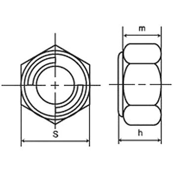 Uナット小形(細目)(鉄/3価ホワイト)(小箱) 冨士精密