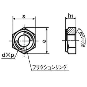 M8 Uナット薄形(鉄/3価ブラック)(小箱) 1箱(1600個) 冨士精密 【通販