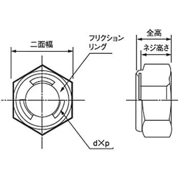 M6 Vロックナット(鉄/ユニクロ)(小箱) 1箱(1500個) 紀州ファスナー