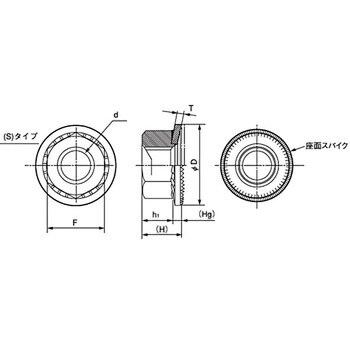 ソルーン(SOLN) 径大(鉄/3価ホワイト)(小箱) オー・ピー・ジ フランジ