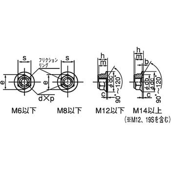 M10 フランジ 付Uナット 細目 平径大(鉄/3価ホワイト)(小箱) 冨士精密